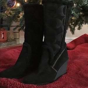 Coach Jordana black boots EUC 7.5